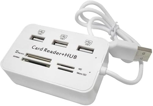 3 porte USB HUB 2.0 Splitter Combo Lettore di schede 7 in 1 Portable Support TF SD M2 SDHC Card Read Write