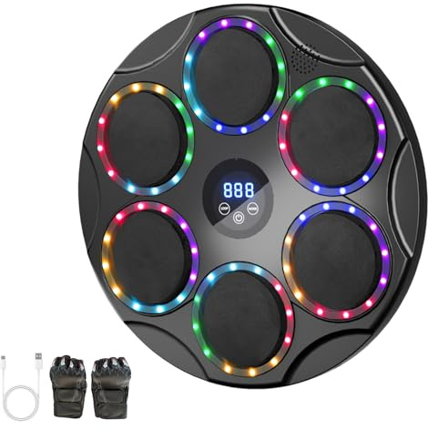 TODO Music Boxing Machine, Smart Bluetooth LED Musik Boxmaschine, 9 Geschwindigkeitsmodi und Bunte Lichter, für Kinder und Erwachsene, Weihnachten Geschenk