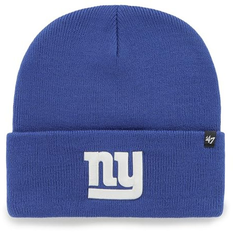'47 NFL New York Giants Unisex Cuff Knit, Beanie, Team Logo, Farbe Royal Blau
