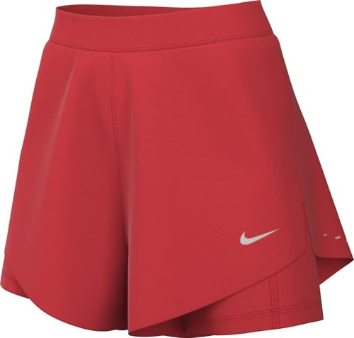 Nike Swift Dri-Fit HJ5376-696 Short de Course 2 en 1 avec Taille Moyenne, pour Femme, Gris Clair Crimson/argenté réfléchissant, Taille S