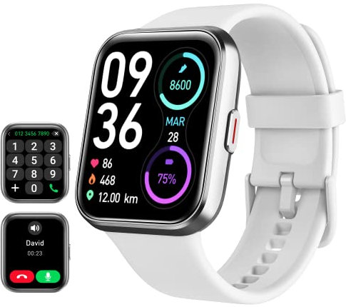 Reloj Inteligente Mujer con Llamadas y Voz de Alexa, WhatsApp Notificaciones, 1.85 HD Smartwatch Mujer con SpO2/Pulsómetro/Monitor de Sueño, 110 Modos Deportes, 3ATM Regalo para iPhone Android