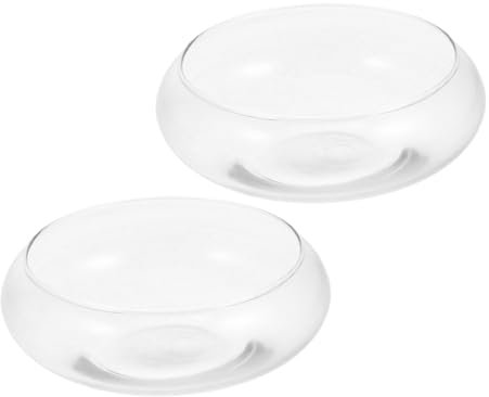 TOGEVAL 2pcs Glass Bubble Bowl Elegant Hydroponic Plant Pot for Desktop Garden Terrarium Versatile Fish Tank Display for Use