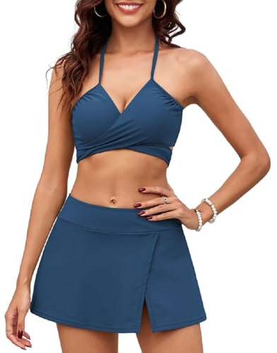 Jarseila Zweiteiliger Push Up Bikini Set 2025 mit Verstellbarem Oberteil & High Waist Hosen