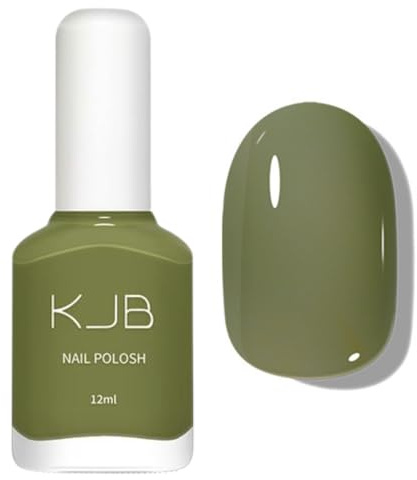 Green Nail Polish - Sage Green nail Varnish - Fresh green Air Quick Dry nail polish Long Lasting Chip Resistant - Grass Olive nail Paint For Women Girls Nails Art Diy Home Manicure Gift