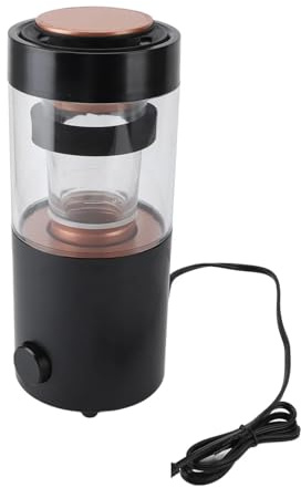 Tostatrice for chicchi di caffè 1300W in acciaio inossidabile trasparente, macchina automatica for tostare il caffè con timer for la casa