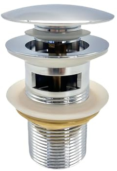 Basin Pop Up Sink Plugs, G1 1/4 Copper Core Bathroom Sink Drain, Quick Drain, for Bathroom, Kitchen, Toilet, Compatible with 41mm Hole