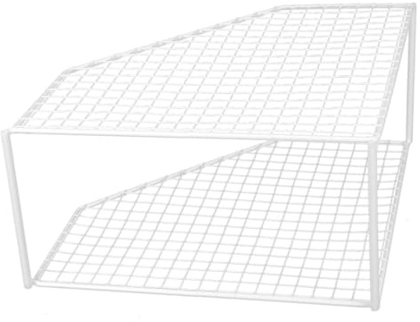 TOYZFRIENDY Corner Shelf Unit Kitchen Pan Organizer Tiered Shelf Pot Rack Table Top Organizer for Storage Organiser