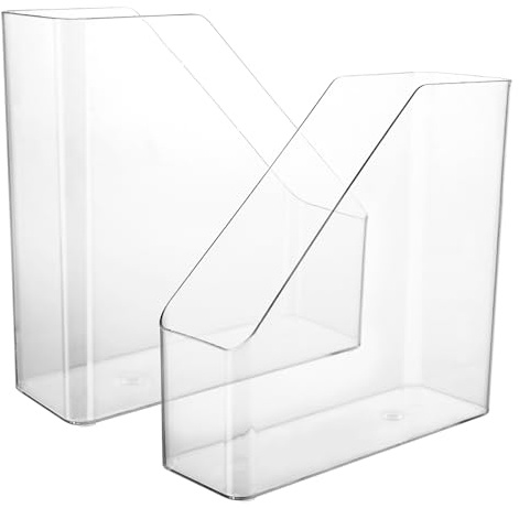 STARVAST 3 raccoglitori a stelo, eleganti e moderni, per quaderni, riviste e cartelle fino al formato DIN A4/C4, trasparente