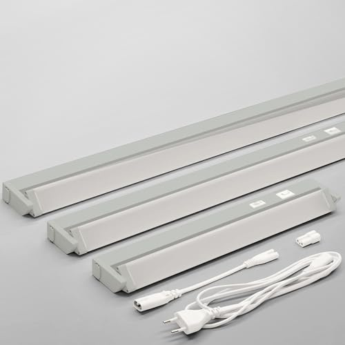Maxkomfort LED Unterbauleuchte Küche 36cm (S) - Küchenlampe mit Schalter, schwenkbar & 3-Stufen-Dimmfunktion, 3 Lichtfarben - Warmweiß/Kaltweiß/Neutralweiß - Lichtleiste Unterschrank