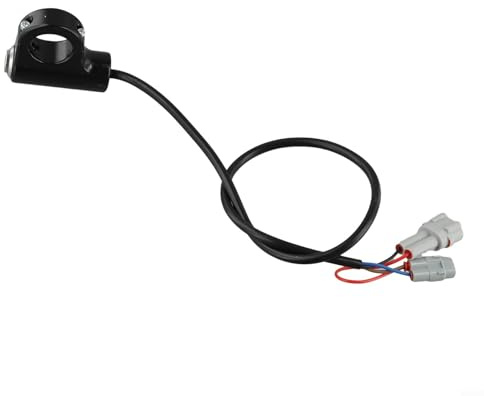 Besttoolifes Interruttore a tenuta stagna per faro elettrico in alluminio da 12 V, controllo X/s, compatibile in lega, resistente allo sporco, manubrio da 22 mm, adatto alle intemperie