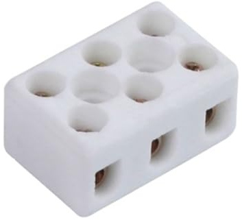 Morsettiera in ceramica Morsettiera di cablaggio in ceramica 3 ingressi 3 uscite 4 ingressi 4 uscite Morsettiera in ceramica a 2 posizioni e 5 fori resistente alle alte temperature(TB 12 In 12 Out)