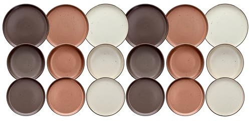 Tognana Megeve, servizio piatti 18 pezzi per 6 persone, stoneware, Multicolor
