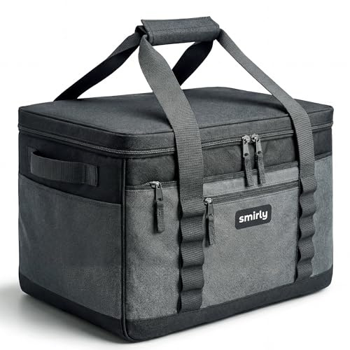 SMIRLY Sacs isothermes – Glacière pliable, portable, étanche et souple – Grand bac à glace pliable pour camping, plage, voyage, pique-nique, voiture, épicerie
