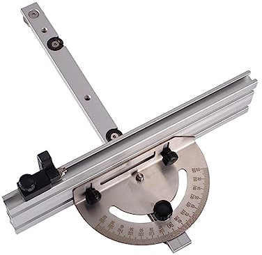 XLWLLNJ Gruppo Goniometro per Da Banco, Goniometro per Troncatrice, Righello Angolare Professionale, Guida per Tagli Obliqui, Goniometro di, 250MM