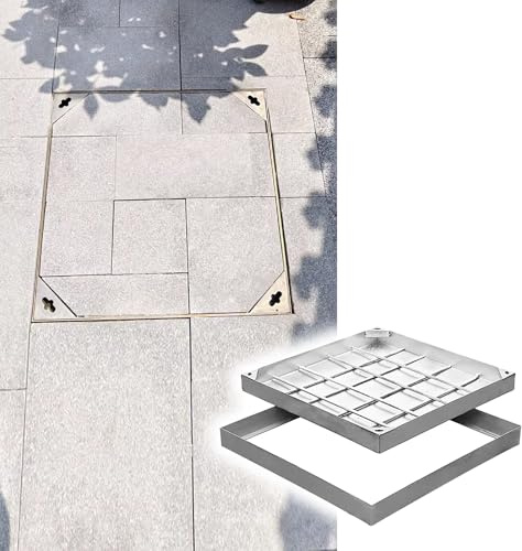 Stål Recular dräneringsgaller 2 tum högt 31,5 x 35,4 tum (80 x 90 cm) dräneringslösning för uteplatser trädgårdar och skolor