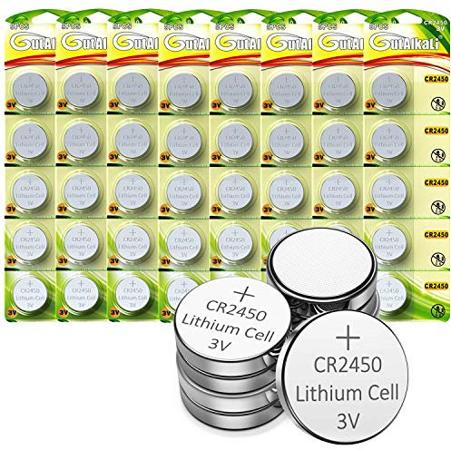 GutAlkaLi CR2450 Lithium-Knopfzellen, 40 Stück 3V Lithium Knopfzelle Elektro CR 2450