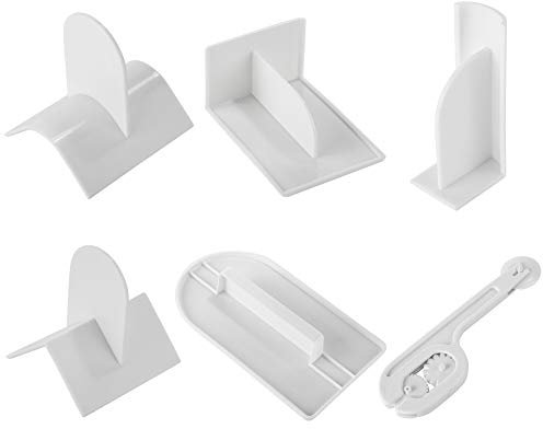 Soleebee 6 piezas de alisador para fondant de tartas, herramienta de alisado con cortador de bordes afilados, herramientas de modelado para decoración de tartas