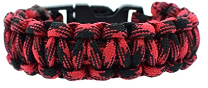 BDM - Pulsera de paracord supervivencia de color azul paracaidas - Modelo 3