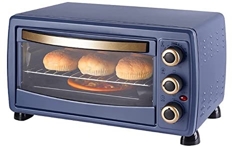 Horno eléctrico de 20 l, horno de convección vertical, minihorno doméstico para hornear, horno eléctrico automático, cavidad interior antiadherente, más fácil de limpiar, freír, hornear, tostar