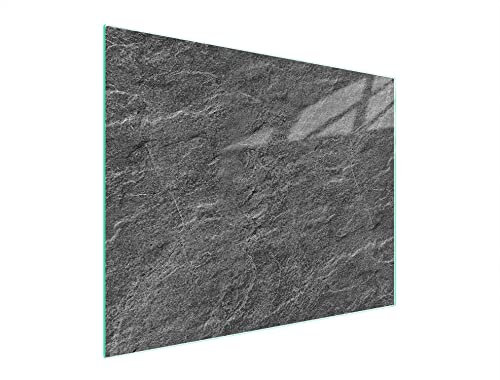 DarHaus Planche à Découper en Verre 52 x 40 cm - Ceranfeld, Protection Anti-Éclaboussures, Plaque Universelle pour Cuisine - Ardoise Gris
