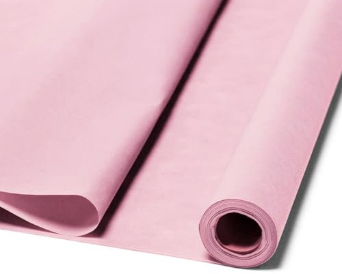 Premium Tischdecken aus Vlies, abwaschbar, leicht zuzuschneiden, mit Lotuseffekt (Altrosa, 1,2m x 50m)
