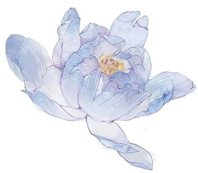 Temporäre Tattoo-Aufkleber Mädchen Blauer Lotus Wasserlotus Schöner Frischer Chinesischer Stil Retro-Lotus-Tattoo-Aufkleber Gefälschte Tätowierung