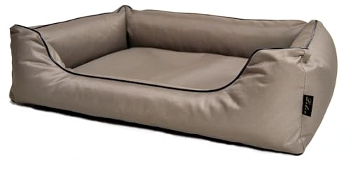 Lebon - Hundebett Paula Plus | Orthopädisch | 4 Farben | 4 Größen | Pflegeleicht | Schmutz- & Wasserabweisend (L, Beige)