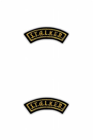 Set mit 2 Stück – Stalker – Bogen – Schwarz VeIcro/Klettverschluss-Rückseite – gestickter Aufnäher/Abzeichen/Emblem