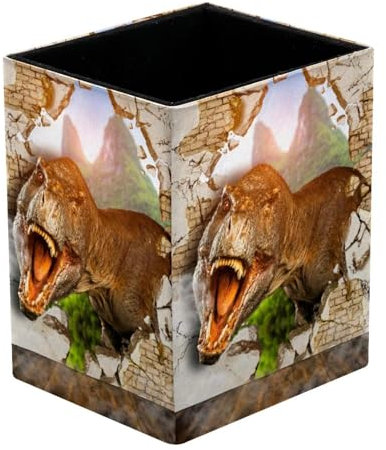 VAPOKF Stifthalter für den Schreibtisch, Dinosaurier in gebrochener Wand, Rissdrucke, Stifthalter, Stiftehalter, Make-up-Pinsel, Aufbewahrung, Schreibtisch-Schreibwaren, Organizer für Home Office
