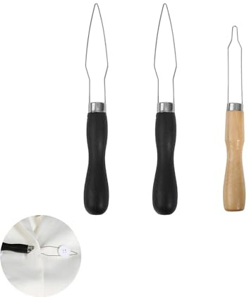 ArrErr Knopfhaken für Hemden, Drahtschlaufe, Durchziehhilfe, Hilfsmittel zum Knöpfen, Hemden, Ankleiden, Blusen, Mantel, ältere Menschen, Senioren, Arthritis, 3 Stück