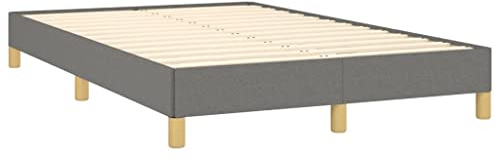 vidaXL Estructura de Cama sin colchón Tela Gris Oscuro 120x190 cm