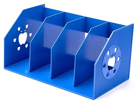 Aktenmagazinhalter Desktop-Aktenmagazin-Ordnerhalter/Schreibtisch-Organizer, faltbarer Kunststoff-Organizer for Büroorganisation und Aufbewahrung mit 4 vertikalen Fächern Zeitschriftenhalter ( Color :