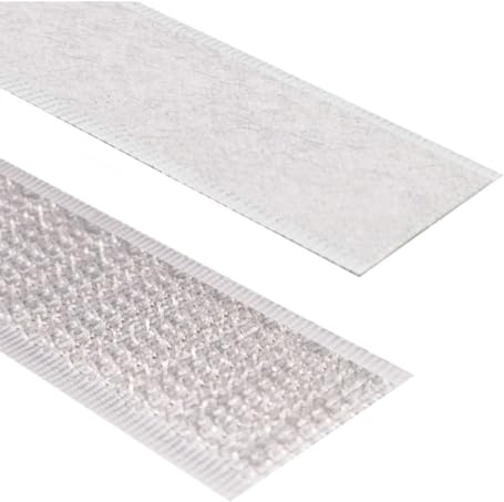 Kstar Klettband zum Nähen, aufnähen I Klettverschluss zum Nähen, Set Hakenband und Flauschband, Farbe, Breite, Länge wählbar (Set, weiß, 16 mm x 6 m)