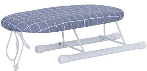 Mini Tabla de Planchar, Manga Plegable, puños, Collares, Mesa de Planchar, Uso en el hogar y Viajes (Classic Blue Plaid)