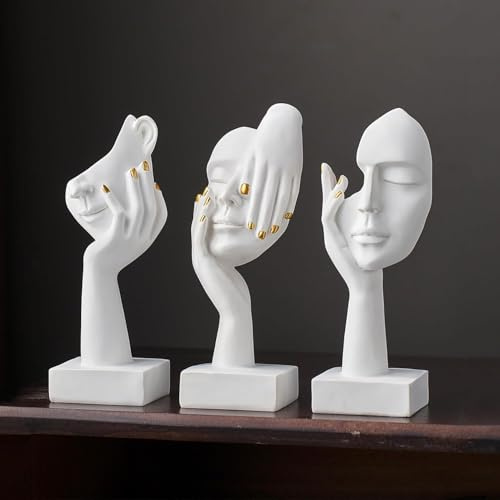 Marimor skulpturen modern 3r, Statue Regal, skulptur, statuen, skulpturen deko groß, statuen und skulpturen, Figuren deko (Weiß B)