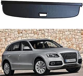 LUlude Auto Einziehbarer Laderaumabdeckung Kofferraum für Audi Q5 2010-2018, Schutz Der Privatsphäre Abdeckung Hutablage, Ausziehbar