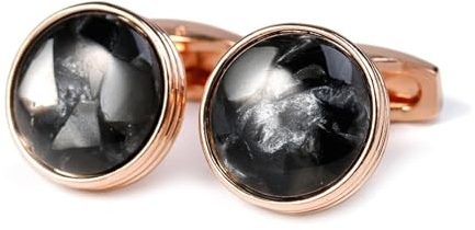 Aotiwe Manschettenknöpfe Lustig, Manschettenknöpfe Rotgold Rund Rosegold Manschettenknöpfe Set