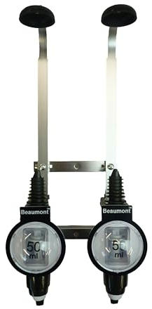 Thompson Cooper Ltd- Wall 2 Bottle Rack 70cl/1Litre Optic With 2 x Metrix Measures, Bar Home, Wall- Mounted, Bottle Rack (35ml)