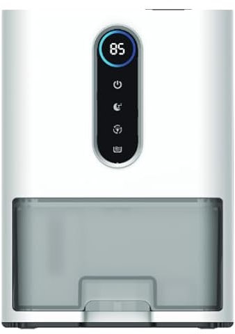 INSMART Dehumidifier for Home, 2000ml Electric Dehumidifiers for Bedroom, Dual semiconductor Efficient Auto Shut Off Portable Dehumidifier for Bathroom - White