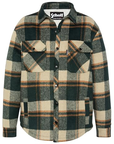 Schott NYC Veste Carreaux Doublee Sherpa Schott Cary