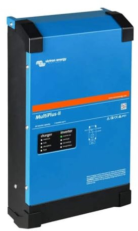 Victron Energy MultiPlus-II 12/5000/220-50 Wechselrichter-Ladegerät – 5000VA Reine Sinuswelle, 220V 50Hz Ausgang, 12V Batterieladung, Ideal für Solar- und Backup-Systeme
