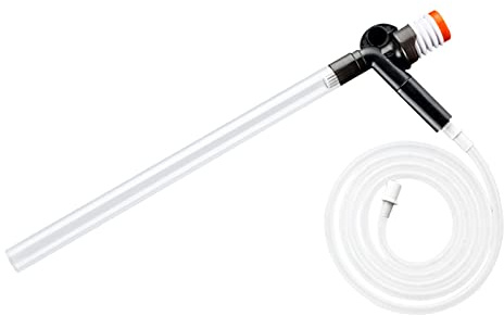 3-in-1 Aquarium Gravel Cleaner Vacuum with Glass Scraper Efficient Leach for Draining Cleaning Fish Dreg Feces and Fine Easy to Use Regulating Clip Detachable Design 3D Screen Long Silica Pipe