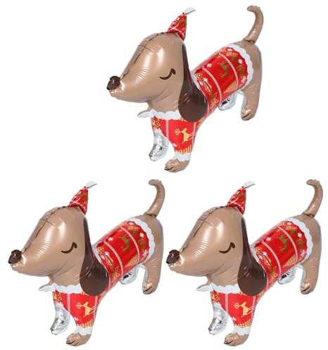 TOVINANNA 3stücke Hundeform-folienballons mit Dackelmotiven für Haustiergeburtstagsdekoration Wiederverwendbar Schnell Aufblasbar für Tierfeste und Partys