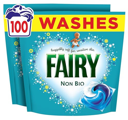 Fairy Non Bio Washing Liquid Pods, Voted No1 for Sensitive Skin 100 Washes