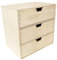 Creative Deco Schubladenbox Schubladenelement | 3 Schubladen | 28,5 x 20 x 28,5 cm (+/- 1 cm) | Mini-Kommode für Kleinigkeiten aus Birken-Sperrholz | Ordnungssystem für Lagerung Decoupage & Dekoration