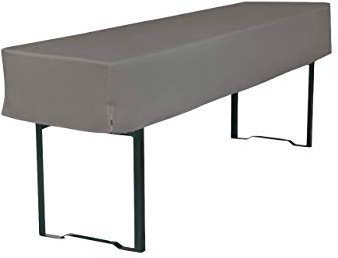 TexDeko Biertischhusse Tischdecke 3/8 Länge für Bierzelttisch Premium Blickdicht waschbar 220x50x30cm (Anthrazit)