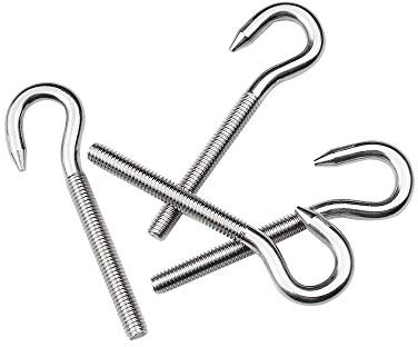 oupados Aallo 10 Pezzi M4 Vite a Gancio 304 Vite ad Anello in Acciaio Inossidabile Estensione Gancio a Vite per Uso Interno ed Esterno