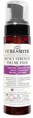 Curlsmith - Bouncy Strength Volume Foam, Styling Foam for Curly & Wavy Hair, Light Hold (222ml)