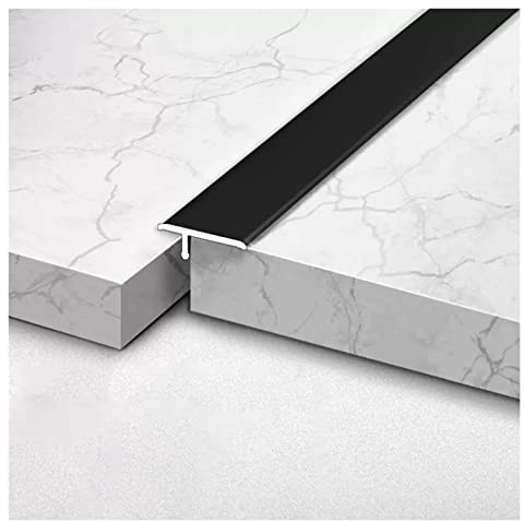 tapajuntas suelo Moldura de aluminio para cocina/dormitorio , Impermeable T Molding Piso Transición Strip, Moldura de borde de puerta para suelo de vinilo a baldosa ( Color : E , Size : Length 90cm/35