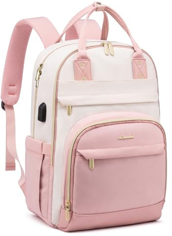 LOVEVOOK Rucksack Damen Laptop Rucksack 15.6 Zoll Schulrucksack Mädchen Teenager Wasserdicht Schultasche Jungen Backpack Anti-Diebstahl School Bag für Schule Reise Arbeit Leicht